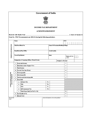 ITR-7 Indian Income Tax Return