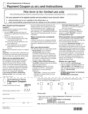 Illinois Payment Coupon IL-501