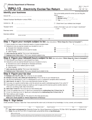Illinois Electricity Excise Tax Return