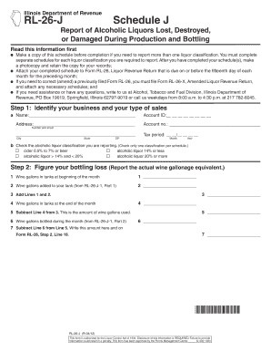 Illinois Alcoholic Liquors Loss Report