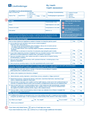 Swedish Health Declaration Form