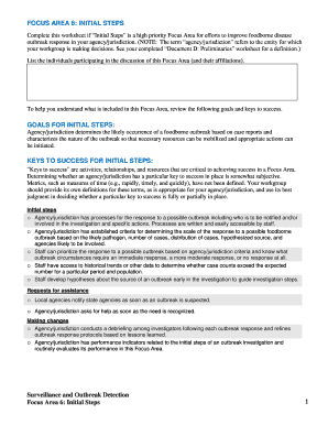 Focus Area 6 Initial Steps Worksheet