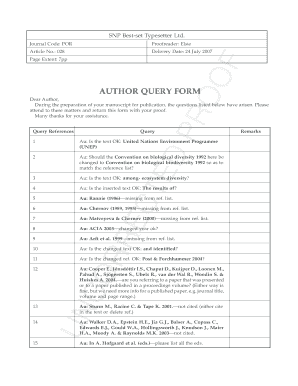 Author Query Form