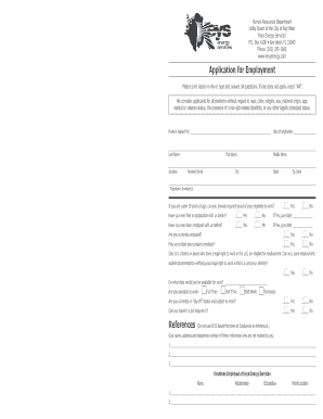 Veteran's Preference Employment Form