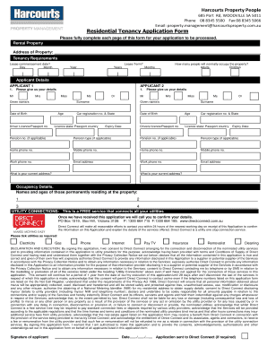 Residential Tenancy Application Form
