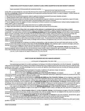 Ice Skating Liability Waiver
