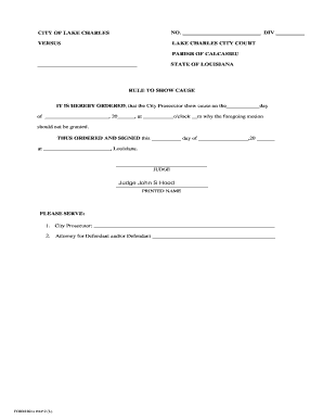 Louisiana Rule to Show Cause