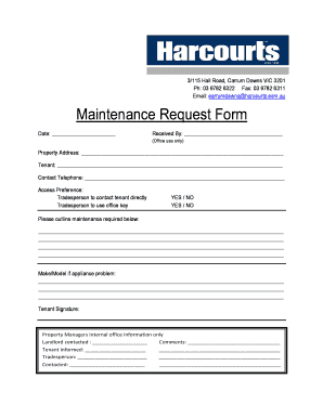 Maintenance Request Form