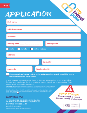 Welsh Government Travel Pass Application