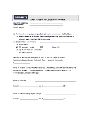 DIRECT DEBIT REQUEST - photosharcourtscomau