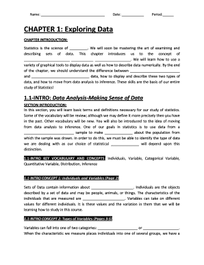 Statistics Chapter 1 Worksheet