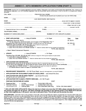 IOTA Members Application Form