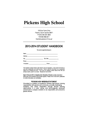 Pickens High School Student Handbook