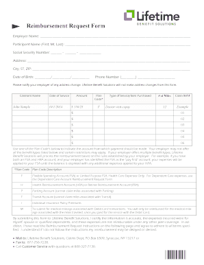 Reimbursement Request Form
