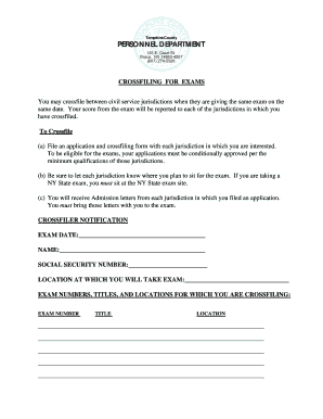 Crossfiling Application for Civil Service Exams