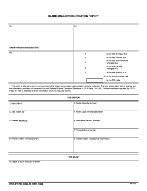 Claims Collection Litigation Report