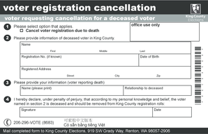 Voter Registration Cancellation Form
