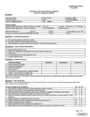 Clinical Appraisal Report