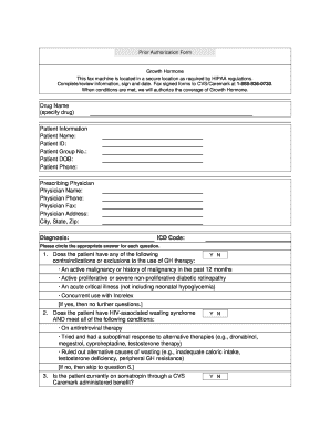 Growth Hormone Prior Authorization Form