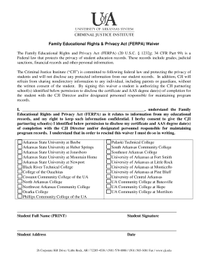 FERPA Waiver Form