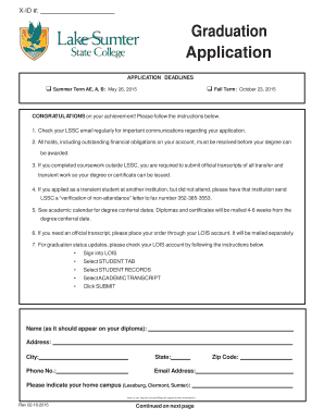 Graduation Application Form