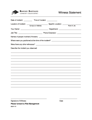 Witness Statement Form