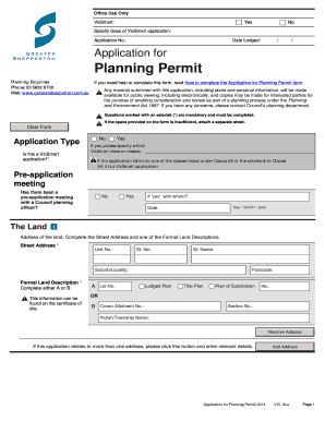 Application for Planning Permit