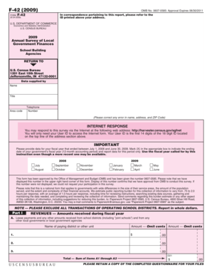 2009 Annual Survey of Local Government Finances