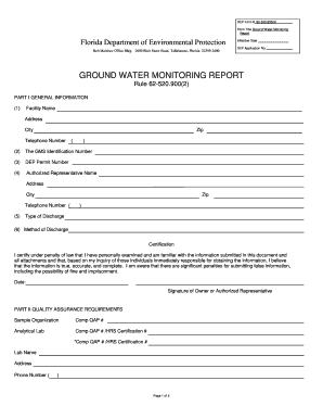 Florida Ground Water Monitoring Report