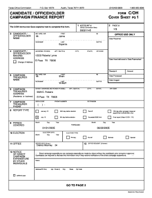 Texas Campaign Finance Report
