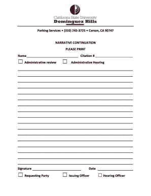 Parking Citation Review Request