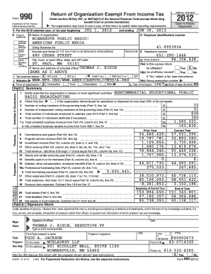 Form 990 Return of Organization Exempt From Income Tax