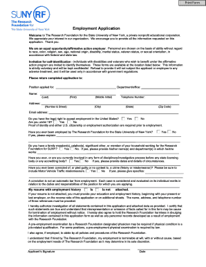 Employment Application Form