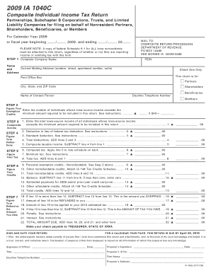 Iowa Composite Individual Income Tax Return