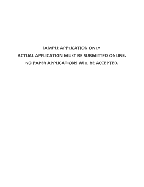 Sample College Application Form