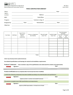 Printable nanny contract template - United States Department of Agriculture NE-CPA-1 Natural - efotg nrcs usda