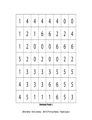 Fillable Online Dominoes Puzzle 1 Fax Email Print - pdfFiller