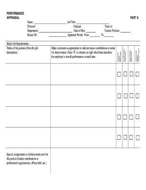 Performance Appraisal Form