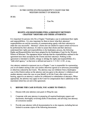 Chapter 7 Debtors Rights and Responsibilities Agreement