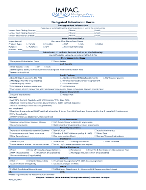 Mortgage Loan Submission Form