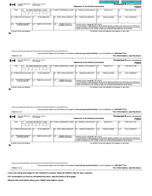 Statement of Tax Shelter Information T5003
