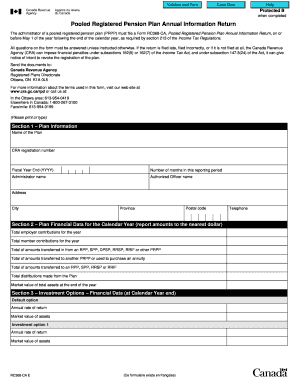 Pooled Registered Pension Plan Annual Information Return