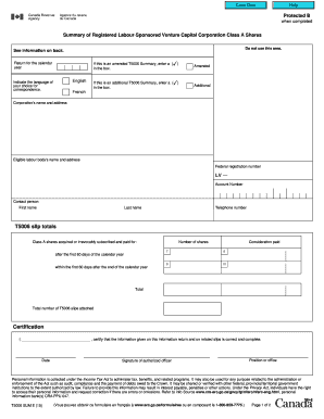 T5006 Summary Form