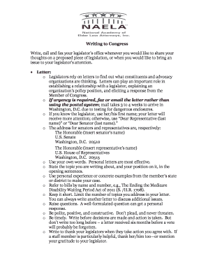 Fillable Online Writing to Congress Fax Email Print - pdfFiller