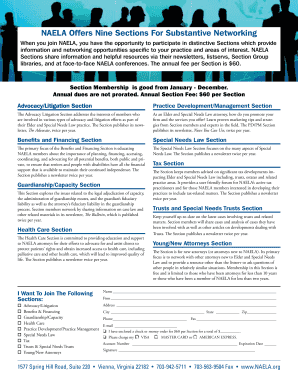 NAELA Section Membership Application