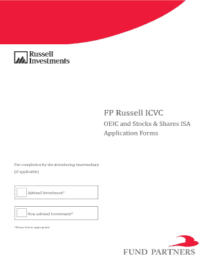 FP Russell ICVC OEIC and Stocks & Shares ISA Application Form
