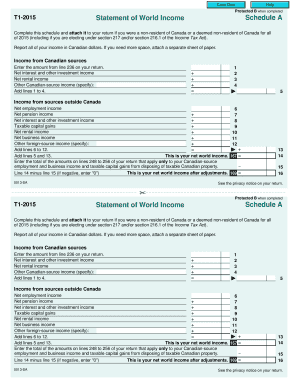 T1-2015 Statement of World Income Schedule A