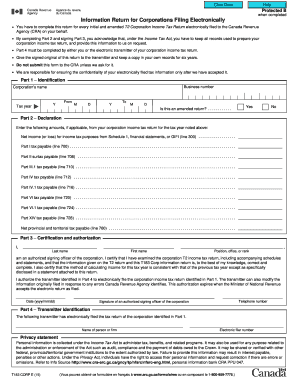 T183 Corp Information Return