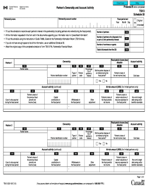 Schedule 50 for Partnership Information Return