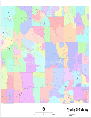 Fillable Online Wyoming PDF Zip Code Map - USA Zip Code Maps Fax Email ...